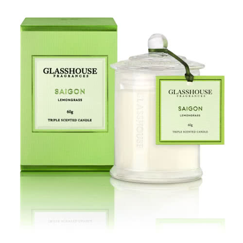 Glasshouse Saigon Mini Candle Lemongrass 60g AU Adore Beauty
