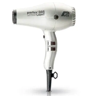 Parlux Power Light 385 Ionic & Ceramic Hairdryer - Silver