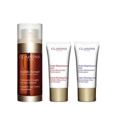 Why Does Korean Beauty Involve 10 Steps? Clarins Double Serum Extra-Firming Set $95