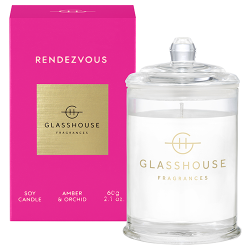 Glasshouse Fragrances RENDEZVOUS 60g Soy Candle AU Adore Beauty