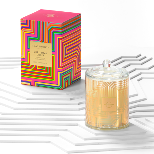 Glasshouse Christmas Cheer 380g Triple Scented Candle AU Adore Beauty