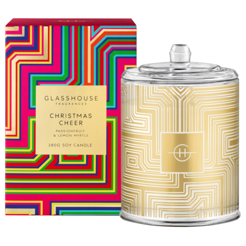 Glasshouse Christmas Cheer 380g Triple Scented Candle AU Adore Beauty