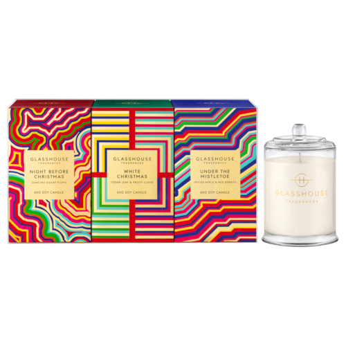 Glasshouse Mini Candle Christmas Trio 3 x 60g AU Adore Beauty