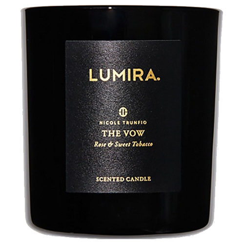 Lumira Glass Candle The Vow by Nicole Trunfio 300g AU Adore Beauty