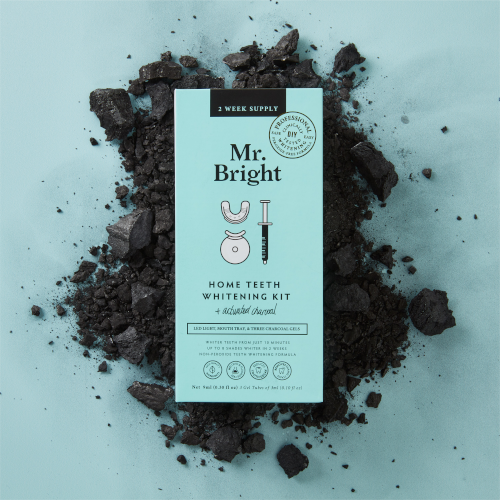 Mr Bright Whitening Charcoal Kit With LED 2 Week Supply AU Adore Beauty