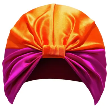 Silke London Hair Bonnet - The Poppy Pink/Orange