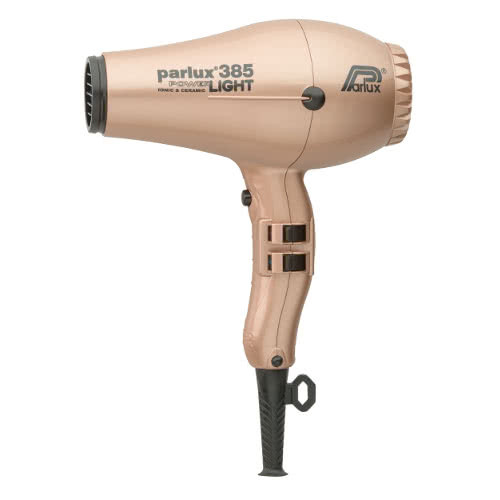 Parlux Power Light 385 Ionic & Ceramic Hairdryer - Gold