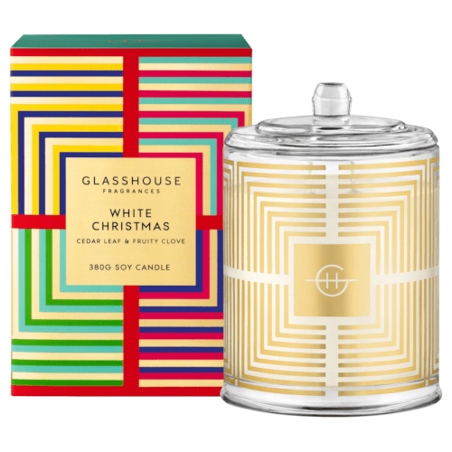 Glasshouse White Christmas 380g Triple Scented Candle + Free Post