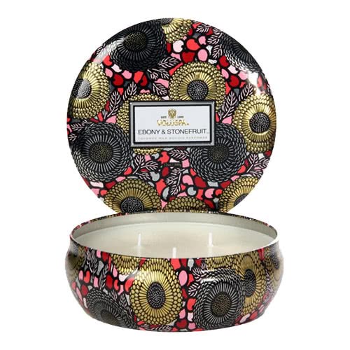 Voluspa Ebony & Stonefruit 3 Wick Candle