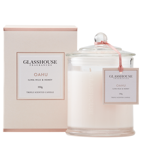 Glasshouse Oahu Candle - Ilima Milk & Honey 350g