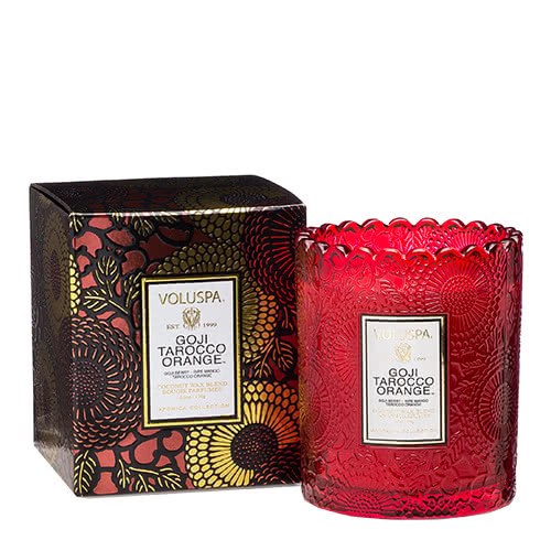 Voluspa Goji Tarocco Orange Scalloped Candle