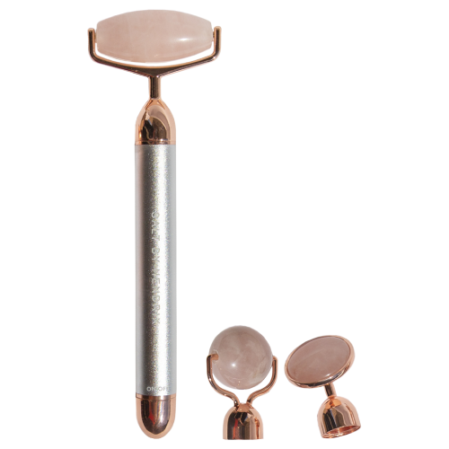 SALT BY HENDRIX Good Vibes Vibrating Face Roller - Rose Quartz by SALT BY HENDRIX