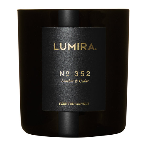 Lumira Glass Candle – No352 Leather & Cedar