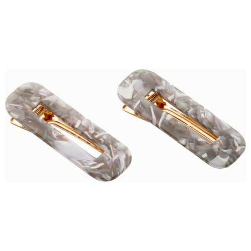 Valet Greta Clip Duo- Marbled Grey