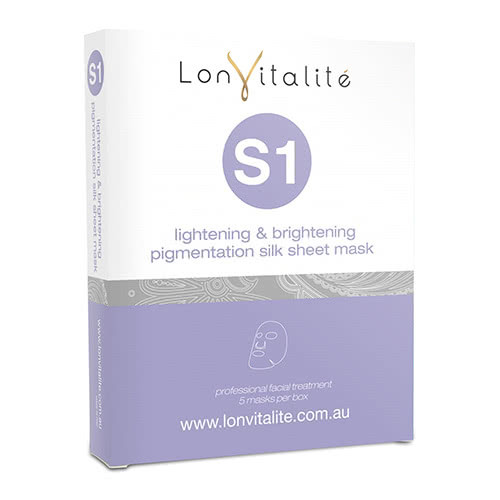 Lonvitalite S1F Lightening and Brightening Pigmentation Silk Sheet Mask - 5 Pack