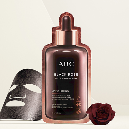 AHC Black Rose Facial Ampoule Mask 27g 5 Pack + Free Post