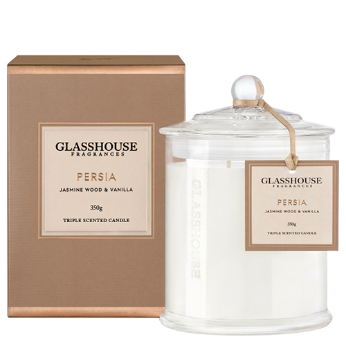 Glasshouse Persia Candle - Jasmine Wood & Vanilla 350g