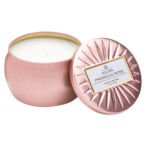 Voluspa Prosecco Rose Decorative Tin Candle