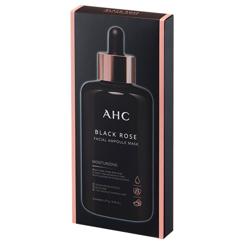 AHC Black Rose Facial Ampoule Mask 27g - 5 Pack by AHC