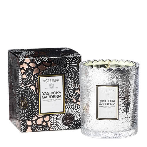 Voluspa Yashioka Gardenia Scalloped Candle