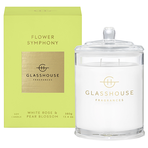 Glasshouse FLOWER SYMPHONY Candle 380g + Free Post