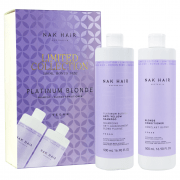 NAK Hair Platinum Blonde Shampoo and Conditioner 500ml Duo