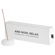 Maison Balzac And Now Relax Incense Set - White Pebble with Sainte T Incense 