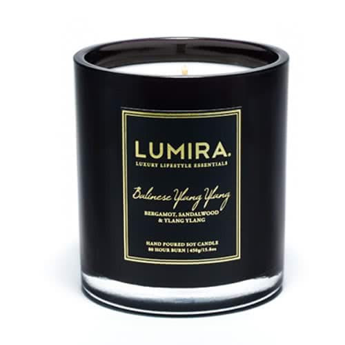 Lumira Glass Candle ? Balinese Ylang Ylang Large + Free Post
