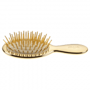 Janeke Gold Hairbrush with Gold Bristles - Mini