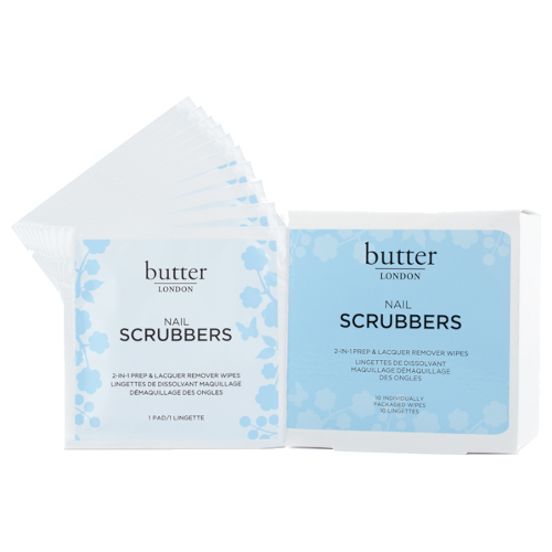 butter LONDON Scrubbers 2-in-1 Prep & Remover Wipes