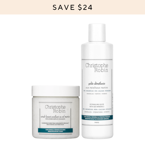 Christophe Robin Detangling Gelee and Purifying Salt Scrub Pack