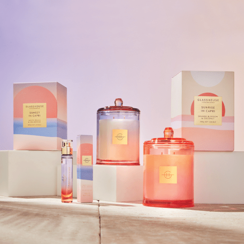 Glasshouse Fragrances Sunset in Capri Candle 380g + Free Post