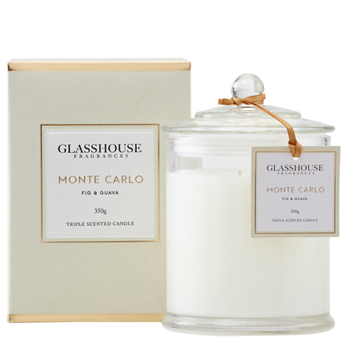 Glasshouse Monte Carlo Candle Fig & Guava 350g + Free Post