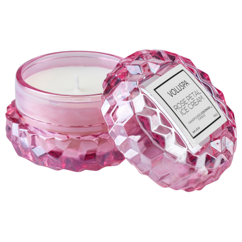 Voluspa Macaron Rose Petal Ice Cream Candle