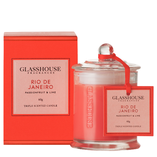 Glasshouse Rio De Janeiro Mini Candle - Passionfruit & Lime 60g