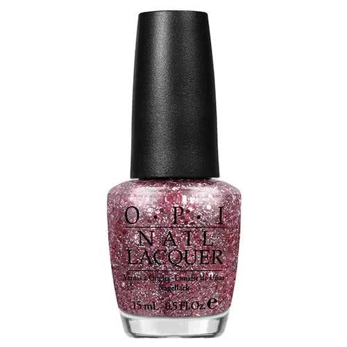 opi pink glitter nail varnish