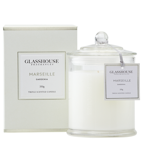 Glasshouse Marseille Candle - Gardenia 350g