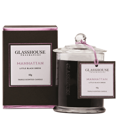 Glasshouse Manhattan Mini Candle Little Black Dress 60g + Free Post