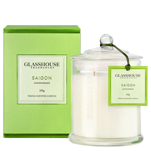 Glasshouse Saigon Candle Lemongrass 350g + Free Post