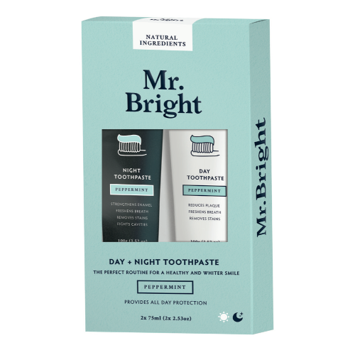 Mr Bright Day & Night Toothpaste 2pk by Mr Bright