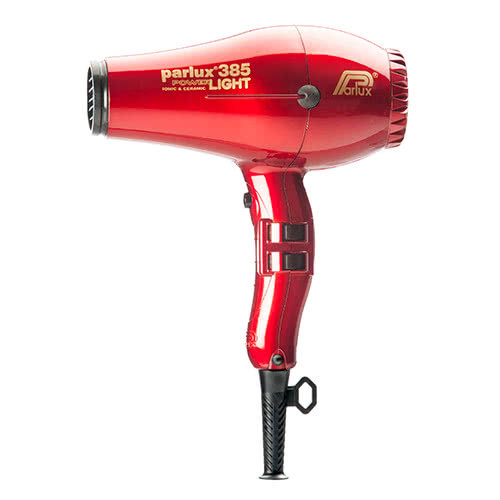 Parlux Power Light 385 Ionic & Ceramic Hairdryer - Red