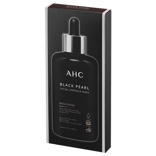 AHC Black Pearl Facial Ampoule Mask 27g - 5 Pack by AHC