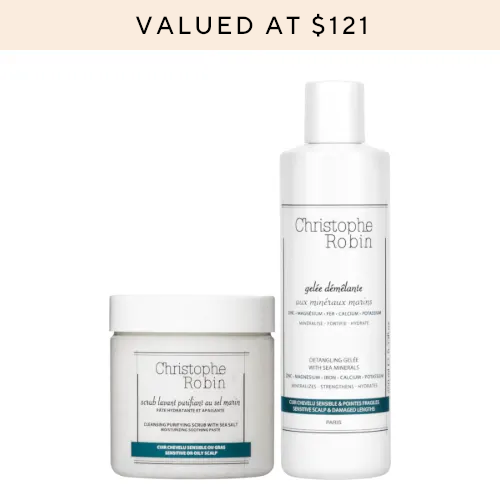 Christophe Robin Detangling Gelee And Purifying Salt Scrub Pack