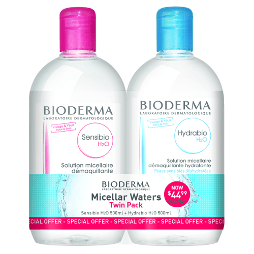 Bioderma H2O Micelle Solution 500ml Duo