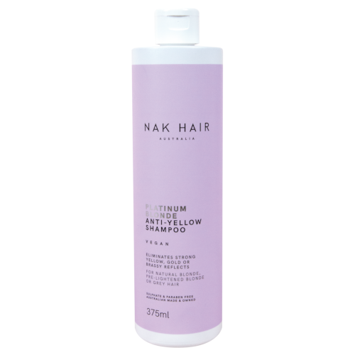 NAK Hair Platinum Blonde Anti-Yellow Shampoo 375ml by NAK Hair