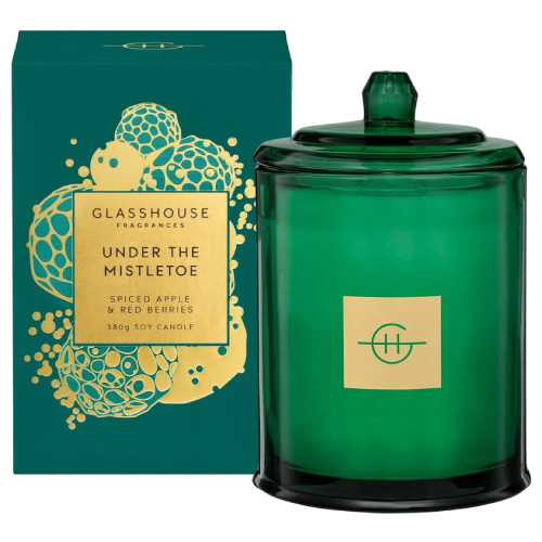 Glasshouse Fragrances Under the Mistletoe Candle 380g + Free Post