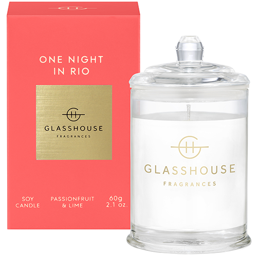 Glasshouse ONE NIGHT IN RIO Candle 60g by Glasshouse Fragrances