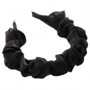Reliquia Organza Ruffled Headband Black