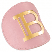 Balmain Paris Pink/gold Leather Hair Clip 