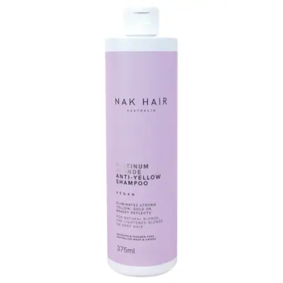 NAK Hair Platinum Blonde Anti-Yellow Shampoo 375ml